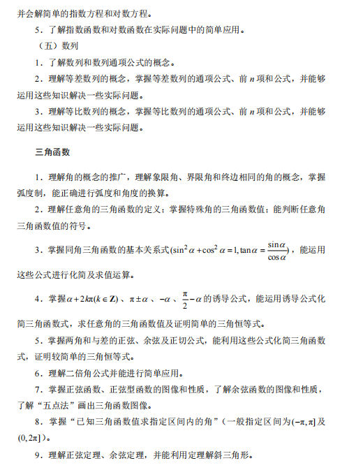 2022年河北省普通高等学校对口招生数学考试大纲第三页.jpg