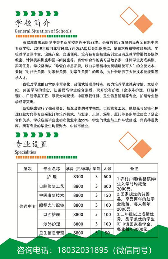 石家庄白求恩医学院招生计划